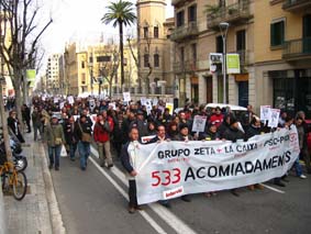 Imágen de las protestas realizadas.