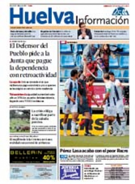 La portada del 'Huelva Información' de hoy