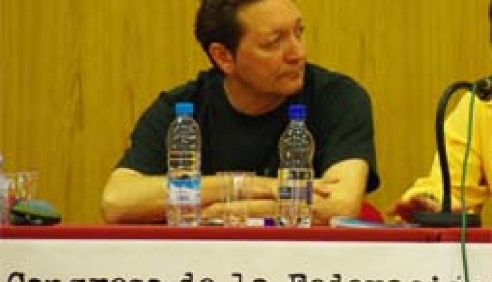 El trabajador del 'Huelva Información' Carlos Sáez durante el II Congreso de la FeSP