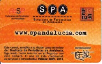 Reverso del carné del SPA