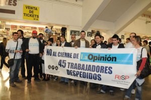 Protesta de los trabajadores de 'La Opinión de Granada'