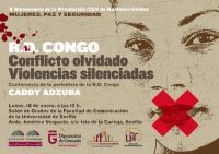 Cartel de una de las conferencias que está dando Adzuba en España