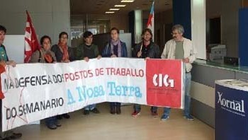 Encierro de los trabajadores de A Nosa Terra