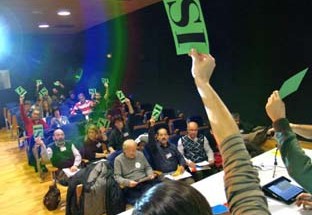 Votación de una de las resoluciones. Foto de Antonio Peiró