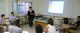 La secretaria general del SPA, Lola Fernández, durante las jornadas. Foto de la Coordinadora Málaga Solidaria