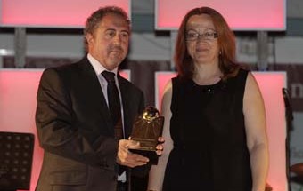 José Luis Masegosa junto a Antonia Sánchez, subdirectora de La Voz de Almería (foto de Juan Sánchez)