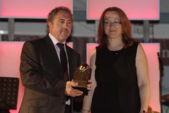 José Luis Masegosa junto a Antonia Sánchez, subdirectora de La Voz de Almería (foto de Juan Sánchez)
