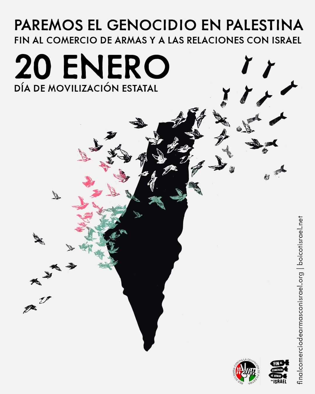 20E: Manifestaciones en 90 ciudades contra la guerra y ocupación de Palestina